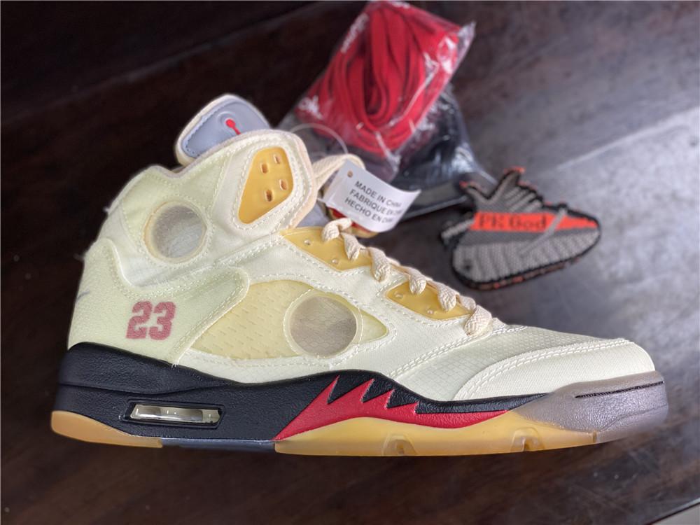 PK God Air Jordan 5 Retro X off white Sail retail materials ready to ship